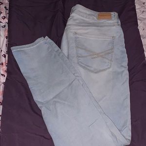 light wash high waisted jeggings